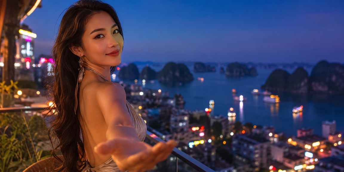 Người dùng Việt Nam trải nghiệm ứng dụng cá cược trên điện thoại bên vịnh Hạ Long